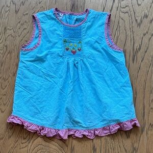 Beaux et Belles Smocked Strawberry Blouse